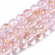 Transparent Spray Painted Glass Bead Strands GLAA-N035-03A-B06-1