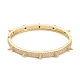 Brass Micro Pave Clear Cubic Zirconia Bangles BJEW-A116-02-3