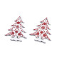 Große anhänger aus weihnachtsspray lackiertem holz WOOD-N005-105-4