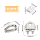 UNICRAFTALE 10 Pcs M2 Wire Rope Accessory Sets 304 Stainless steel Cable Clamp M2 Wire Rope Lug Aluminum Crimping Loop for Wire Rope Cable Thimbles Rigging Wire Rope DIY-UN0003-28-3
