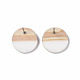 Resin & Wood Stud Earrings EJEW-N017-003A-5