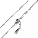 304 ожерелье-цепочка из нержавеющей стали для мужчин и женщин NJEW-K245-014B-2