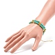 Bracelet multi-rangs double ligne perlé turquoise synthétique BJEW-JB08668-3