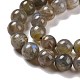 Labradorita natural hebras de perlas reronda G-I156-01-8mm-5