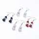 Natural Gemstone Dangle Earrings EJEW-JE02695-1