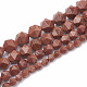 Chapelets de perles en goldstone synthétique G-S332-8mm-001-2