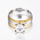 304 Stainless Steel Couple Rings RJEW-P057-02-3