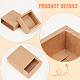 BENECREAT 20 Pack Kraft Paper Drawer Box Festival Gift Wrapping Boxes Soap Jewelry Candy Weeding Party Favors Gift Packaging Boxes - Brown (3.26x3.26x1.3) CON-BC0004-32A-A-4