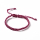 Waxed Polyester Braided Cord Bracelet BJEW-B065-02-2