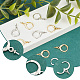PandaHall Elite 20 Pairs 2 Colors Brass Huggie Hoop Earring Findings KK-PH0005-24-3
