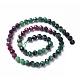 Chapelets de perles de rubis en zoïsite naturelle G-P457-A06-29-2