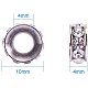 PandaHall Elite 10 Pieces 10mm Platinum Round Crystal Rondelle Spacer Beads Clear Czech Rhinestone for Jewelry Making RB-PH0001-09P-2