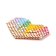 Regenbogenfarbe Stolz Flagge handgefertigte japanische Saatperlen SEED-CP00017-4
