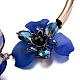 Fashion Women Jewelry Resin Beautiful Flower Bib Statement Necklaces NJEW-BB16022-B-4