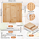Planche de blocage carrée en bambou au crochet DIY-WH0304-909-2