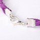 Trendy Faux Suede Cord Bracelets BJEW-JB01721-04-2