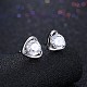 Exquisite 925 Sterling Silver Cubic Zirconia Stud Earrings EJEW-BB20047-3
