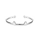 Shegrace joli design plaqué rhodium 925 bracelet manchette chaton en argent sterling JB166A-1