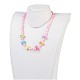 Acrylic Beads Kids Necklaces NJEW-JN02235-01-3