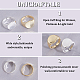 Unicraftale 4 anello con sigillo tondo piatto in ottone a 2 colori RJEW-UN0002-60-5