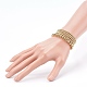 Bracelets extensibles en perles de laiton rondes BJEW-JB05982-5