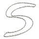 Collares de cadena de cuerda de 304 acero inoxidable NJEW-M205-01P-1