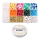 Bausatz für facettierte & Buchstaben- & Heishi-Perlen-Armbänder zum Selbermachen DIY-YW0005-22-1