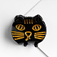 かわいい猫の形のヘアクリップ  女の子用PVCプラスチックポニーテールヘアクリップ  ブラック  28x30x30mm WG62904-01-1