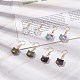 Glass Cat Dangle Earrings EJEW-JE04960-2