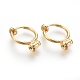 Eco-Friendly Brass Clip-on Hoop Earrings X-KK-L168-04G-2