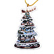 アクリルクリスマスツリーペンダント装飾  クリスマスパーティーや車のリフレクターの吊り下げ飾りに。  カラフル  204mm HJEW-Q010-01B-2