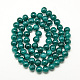 Chapelets de perles en verre craquelé peint DGLA-Q023-6mm-YS40-2