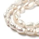 Fili di perle di perle d'acqua dolce coltivate naturali PEAR-L033-33D-2