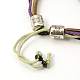 Gifts for Men Valentines Day Lava Rock Beads Bracelets BJEW-D264-M-4