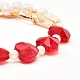 Bracciali con perline di perle di conchiglia per le donne della ragazza BJEW-TA00014-6