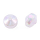 Perlas de acrílico chapadas en arco iris iridiscentes OACR-N010-056-3