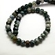 Natural Moss Agate Faceted Rondelle Bead Strands G-P063-62-2