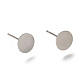Серьги-гвоздики с родиевым покрытием и 925 плоской подушечкой из стерлингового серебра STER-K167-045F-P-1