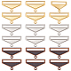 FINGERINSPIRE 24Pcs Claw Clasp Gold & Platinum & Red Copper Alloy Medal Strap Pendants 0.8x1.5x0.07 inch Award Ribbon Pendants Neck Ribbons Connector Flat Award Holder for Competitions Sports FIND-FG0002-75B-1