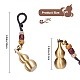 Detachable Brass Gourd Feng Shui Hanging Ornament for Wealth & Success KEYC-WH0036-17G-2