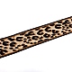 シルクスカーフが飾る  スカーフネックレス  ヒョウプリント模様  モカシン  1150x70x0.5mm AJEW-TAC0028-05I-2