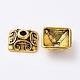 Antique Golden Tone Square Tibetan Style Bead Caps X-GLF0893Y-NF-2