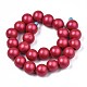 Painted Natural Wood Beads Strands WOOD-S053-58G-2
