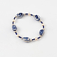 Braccialetti in porcellana perline e orecchini pendenti set gioielli SJEW-E052-02-2