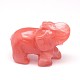 3d elefante decorazioni esposizione domestica di vetro di quarzo cherry G-A137-B02-09-1