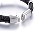 Bracelets de cordon en cuir BJEW-G603-09P-3