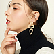 Anattasoul 4 paires 4 styles alliage creux larme balancent boucles d'oreilles pour les femmes EJEW-AN0004-34-5
