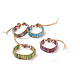 Bracelets perlés en cordon de jaspe avec régalite naturelle / jaspe impérial / sédiment marin BJEW-E351-03-1