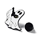 Fantasma con spilla smaltata in lega di gatto nero JEWB-E034-02EB-06-3