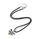 Ожерелья с подвеской в виде пчелы из сплава со стразами NJEW-JN04501-2